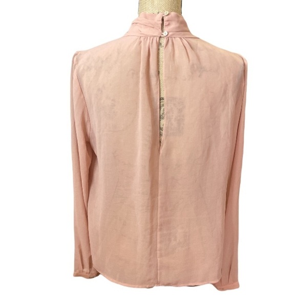 Fab’rik Sheer Blush Pink Blouse - Picture 2 of 7
